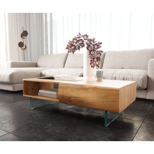 Konferenčný stolík Nový 115x60x38 cm prírodná akácia 2 zásuvky 1 vyobraziť