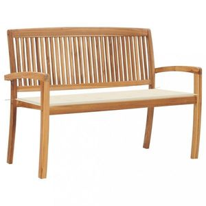 Záhradná lavica teak / látka Dekorhome vyobraziť