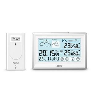 HAMA 222228 BAHAMAS, METEOSTANICA, BEZDROTOVY SENZOR, BATERIE, BIELA vystavený kus vyobraziť
