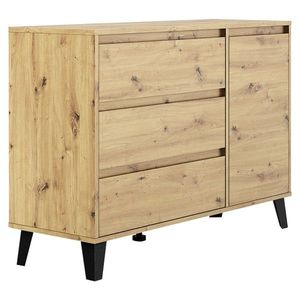 KONDELA Bogan New 1D3S jednodverová komoda so zásuvkou dub artisan vyobraziť