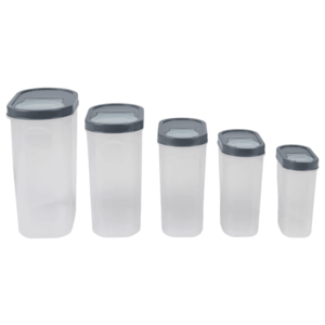 SILVERCREST® Súprava dóz, 5-dielna (sivá) vyobraziť