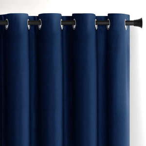 Tmavomodrý zamatový dimout záves 140x245 cm Eyelets – Restilo vyobraziť