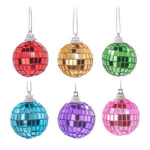 Sklenené vianočné ozdoby v súprave 6 ks ø 4 cm Mirror Disco – Sass & Belle vyobraziť