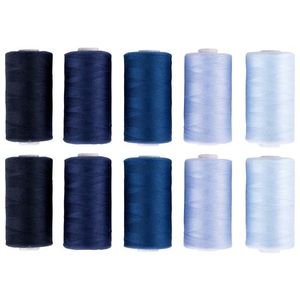 crelando® Univerzálne nite – Syngarn, 10 x 500 m (modré odtiene) vyobraziť
