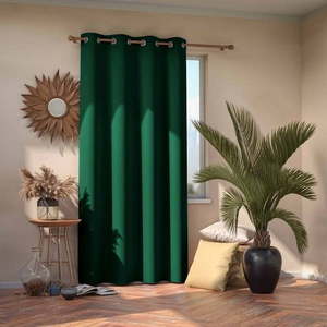 Tmavozelený tieniaci záves AmeliaHome Eyelets Dark Green, 140 × 245 cm vyobraziť