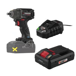PARKSIDE PERFORMANCE® Aku rázový uťahovák 20 V PPDSSA 20-Li A1 + Smart akumulátor 20 V/4 Ah PAPS 204 B1 + Nabíjačka 20 V/4, 5 A vyobraziť