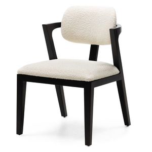 Designová jídelní židle Apulia z masivu boucle krémová vyobraziť