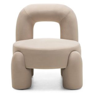 Designové křeslo Vasto samet/béžové vyobraziť