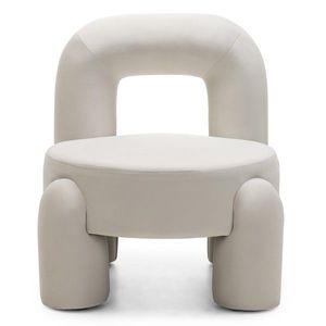 Designové křeslo Vasto samet/krémové vyobraziť