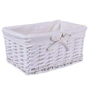 Prútený košík 30x20x15 – biely vyobraziť