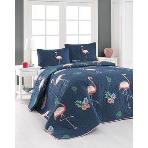 Sada přehozu na postel s polštáři Filamin 200x220 cm modro-růžová vyobraziť