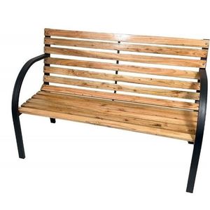 Zahradní lavička Fugra 122 cm hnědá/černá vyobraziť