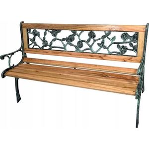 Zahradní lavička Rosisa 126 cm hnědá/černá vyobraziť