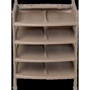 Botník 4 poschodia Brown 52 x 34 x 67 cm vyobraziť