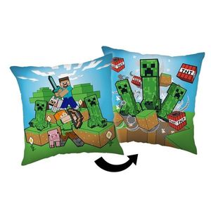 Jerry Fabrics Vankúš Minecraft Creeper rush, 40 x40 cm vyobraziť
