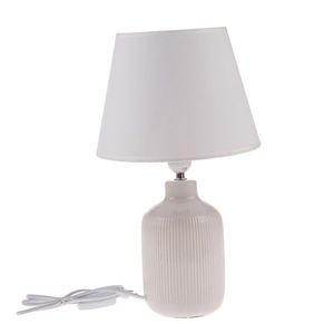 Keramická stolná lampa Alba, 40 cm, svetlo béžová vyobraziť