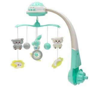 Kolotoč nad postieľku so svetelným projektorom Baby Mix mätový vyobraziť