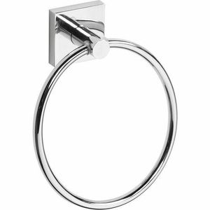 SAPHO XQ406 X-Square držiak uterákov kruh, strieborná vyobraziť