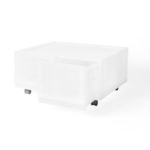 Modulárny úložný box Wave twin Mist s kolieskami 54, 6 x 43, 4 x 22 cm, široký - 2 zásuvky - kolieska vyobraziť