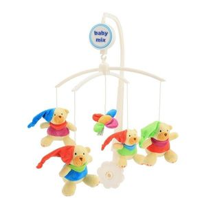 Kolotoč nad postieľku Baby Mix Medvedíky s čiapočkami vyobraziť