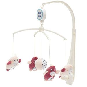 Kolotoč nad postieľku Baby Mix Krtkovia ružový vyobraziť