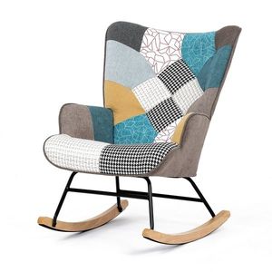 Hojdacie kreslo PW2, patchwork vyobraziť
