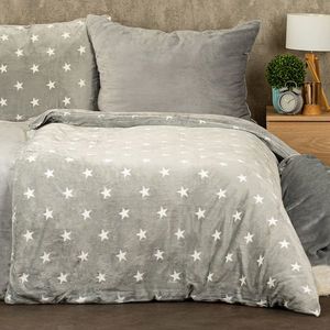 4Home Obliečky mikroflanel Stars grey, 140 x 200 cm, 70 x 90 cm vyobraziť