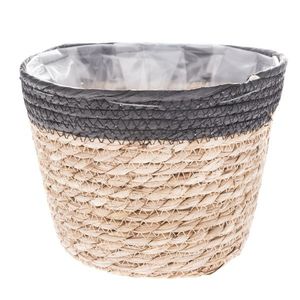Obal na kvetináč Sea grass čierna, 16, 5 x 21 cm vyobraziť