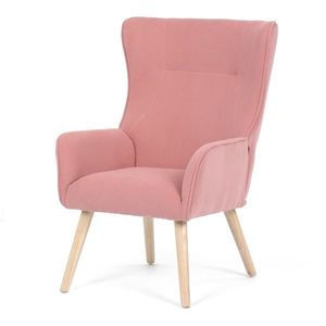 Kreslo s ušami PINK2, ružová vyobraziť