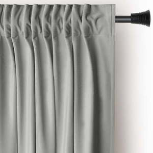 Sivý zamatový dimout záves 140x245 cm Pleat – Restilo vyobraziť
