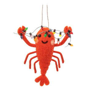 Textilná ručne vyrobená vianočná ozdoba 11 cm Lobster – Sass & Belle vyobraziť