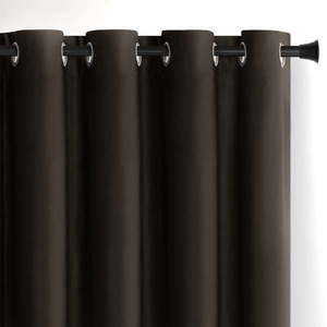 Hnedý zamatový dimout záves 140x245 cm – Restilo vyobraziť
