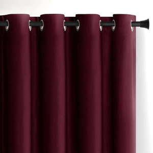Vínovočervený zamatový dimout záves 140x270 cm Eyelets – Restilo vyobraziť