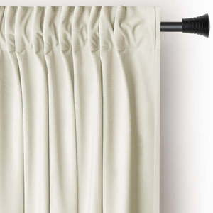 Krémovobiely zamatový dimout záves 140x270 cm Pleat – Restilo vyobraziť