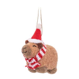 Vlnená ručne vyrobená vianočná ozdoba 11 cm Capybara – Sass & Belle vyobraziť