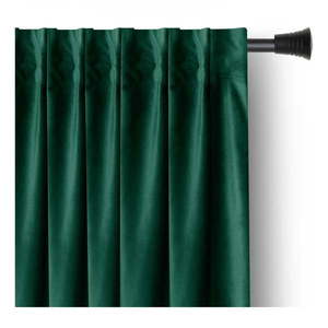 Tmavozelený zamatový dimout záves 140x245 cm Pleat – Restilo vyobraziť