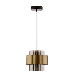 Čierne závesné svietidlo so skleneným tienidlom ø 18 cm Spiega – Candellux Lighting vyobraziť