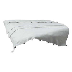 Krémový fleecový pléd 200x220 cm Pom Pom – Mijolnir vyobraziť