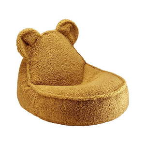 Hnedý detský sedací vak z textílie buklé Bear – Wigiwama vyobraziť