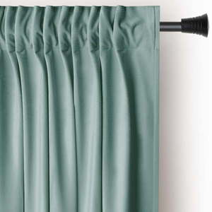 Svetlozelený zamatový dimout záves 140x245 cm Pleat – Restilo vyobraziť