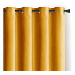 Žltý zamatový dimout záves 140x270 cm Eyelets – Restilo vyobraziť