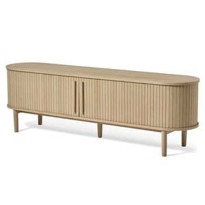 TV stolík v dekore duba v prírodnej farbe 180x56x40 cm Meta – Unique Furniture vyobraziť