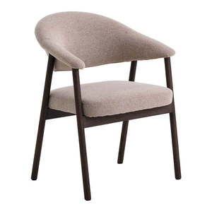 Béžové jedálenské stoličky v súprave s podrúčkami 2 ks z dubového dreva Elk – Unique Furniture vyobraziť