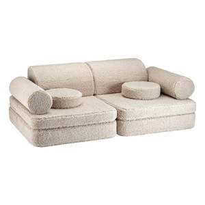 Svetlohnedá detská pohovka z textílie buklé 132 cm Settee – Wigiwama vyobraziť