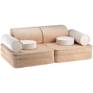 Svetlohnedá menčestrová detská pohovka 132 cm Settee – Wigiwama vyobraziť