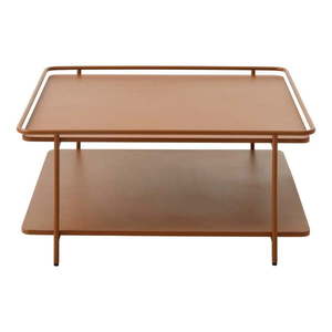 Terakotový kovový konferenčný stolík 75x75 cm Yuba – Unique Furniture vyobraziť