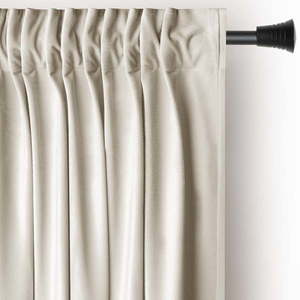 Béžový zamatový dimout záves 140x270 cm Pleat – Restilo vyobraziť