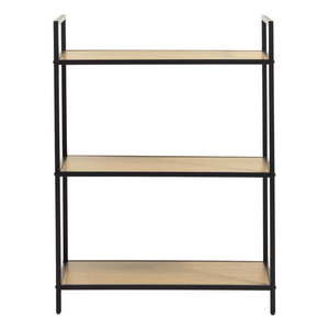 Čierny/v prírodnej farbe regál v dekore duba 70x89x35 cm Altino – Unique Furniture vyobraziť