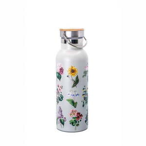 Svetlosivá cestovná antikoro fľaša 425 ml Vintage Flowers – Sass & Belle vyobraziť