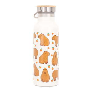 Hnedá/krémová cestovná antikoro fľaša 425 ml Capybara – Sass & Belle vyobraziť